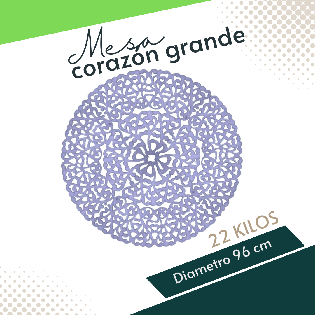 Mesa corazón grande