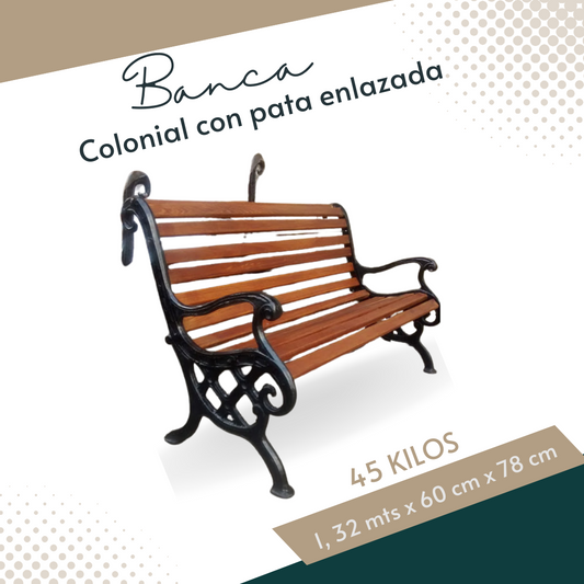 Banca Colonial con pata