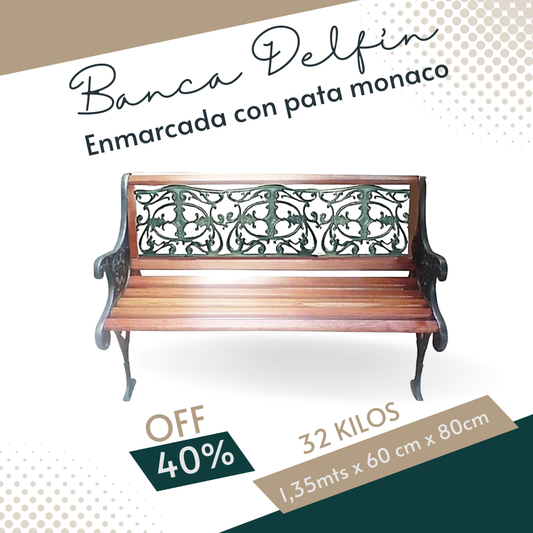 BANCA DELFIN ENMARCADA CON PATA DE MONACO